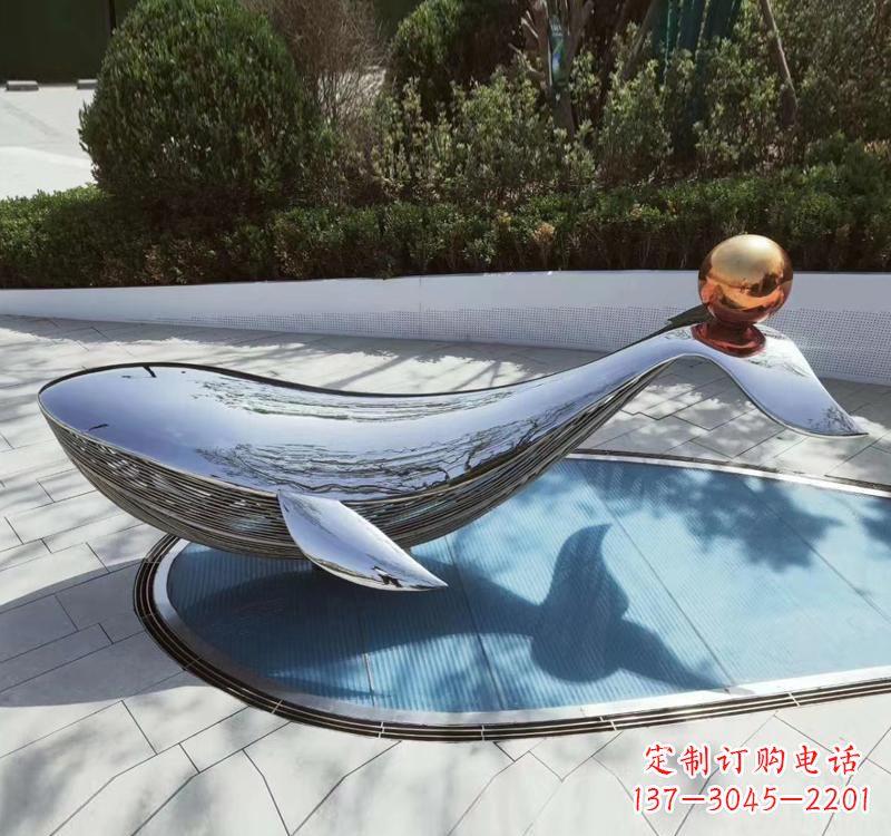 云南不锈钢海豚雕塑精美而优雅
