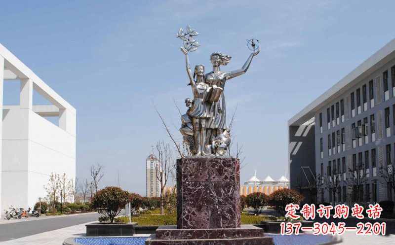 云南不锈钢学生雕塑——记录学生成长的精美艺术品