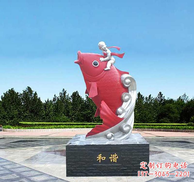 云南不锈钢鲤鱼雕塑精美绝伦