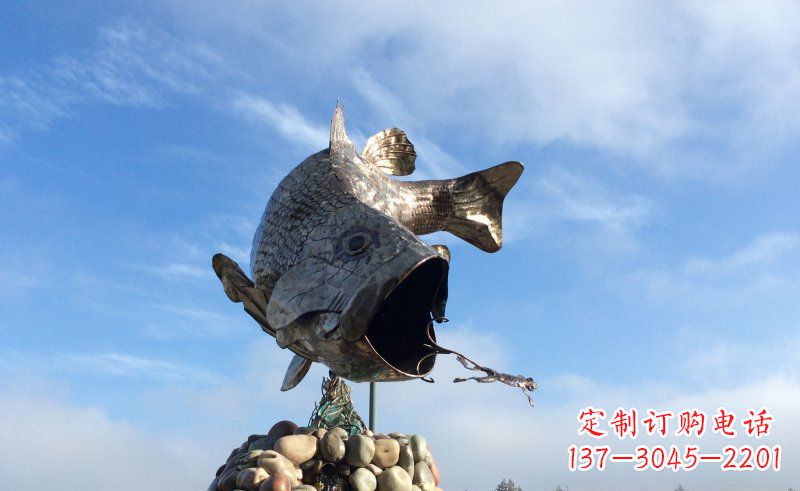 云南不锈钢鲤鱼雕塑传承中国传统文化