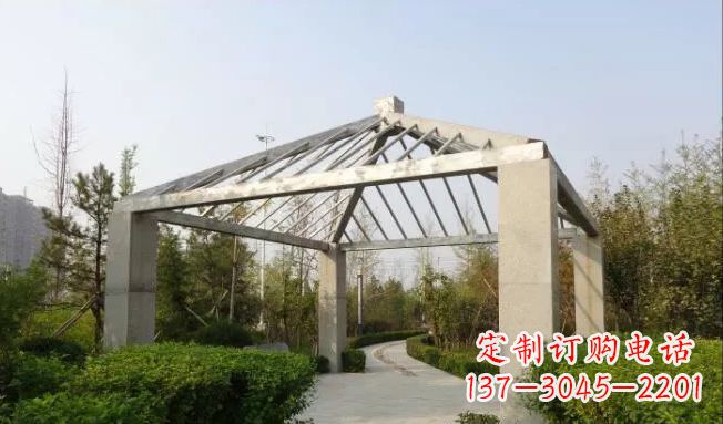 云南不锈钢凉亭雕塑点缀公园景观