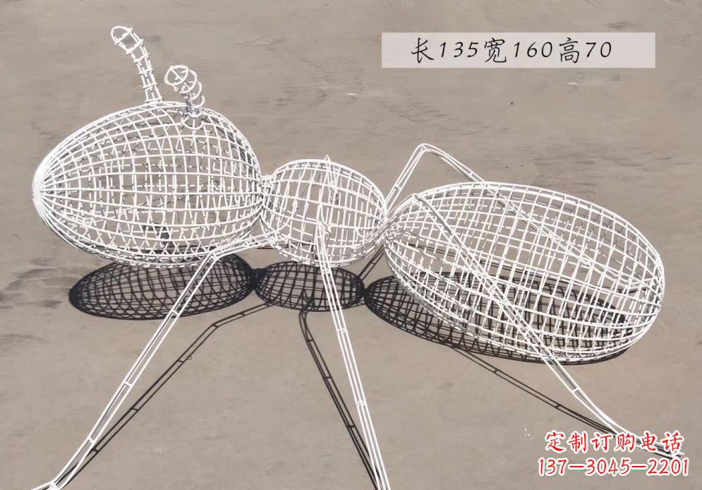 云南不锈钢镂空蚂蚁雕塑艺术精美的象征