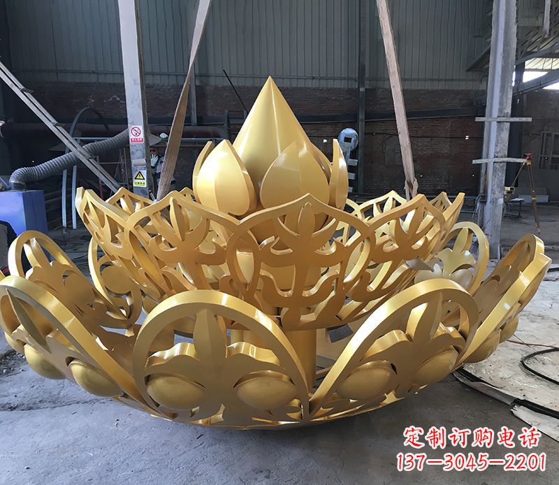 云南不锈钢莲花雕塑精美绝伦