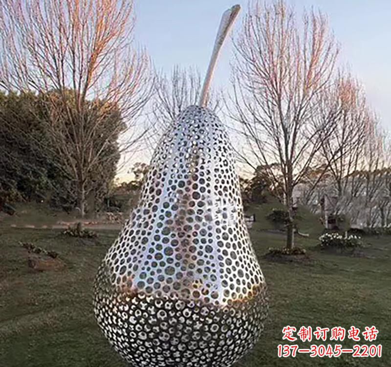云南不锈钢镂空水果雕塑精美绝伦