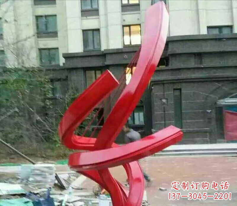 云南不锈钢螺旋飘带雕塑