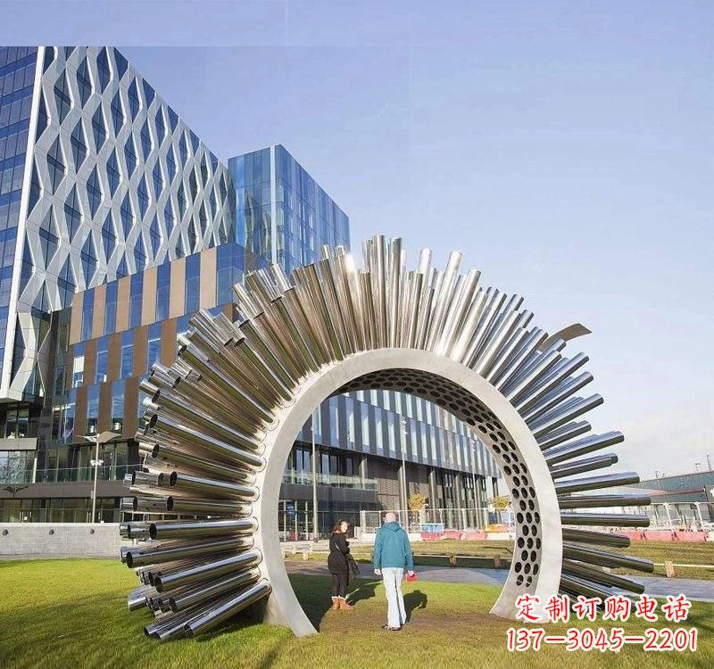 云南不锈钢拱门雕塑高雅典雅的艺术