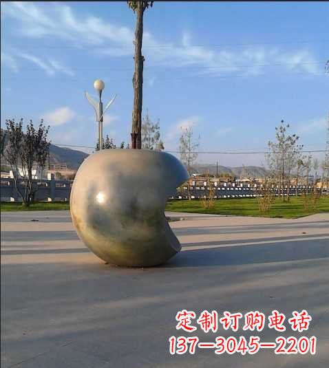 云南不锈钢苹果雕塑艺术与现实的完美结合