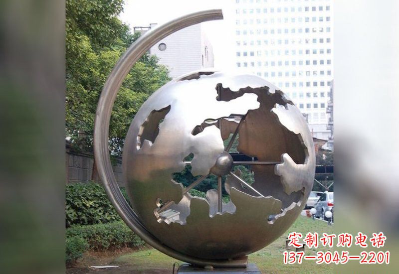 云南不锈钢地球仪雕塑艺术与科学的结合