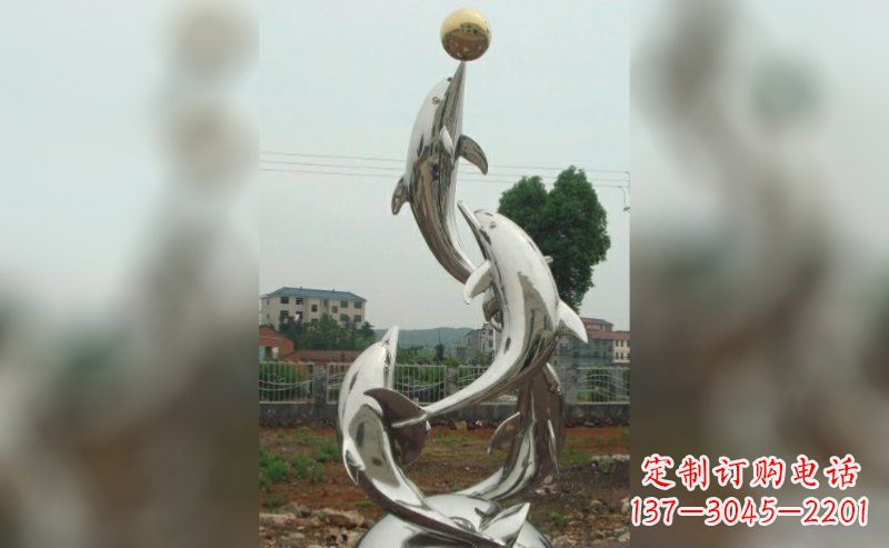 云南不锈钢海豚雕塑的美丽