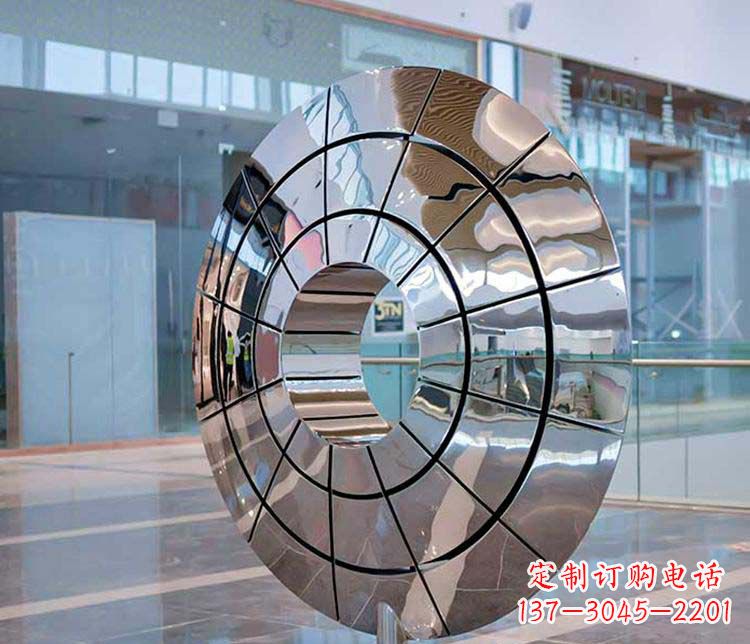 云南不锈钢圆环雕塑——精美的艺术精品