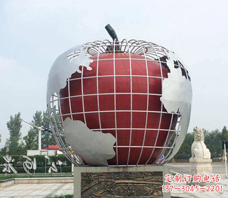 云南不锈钢水果雕塑艺术品精美绝伦