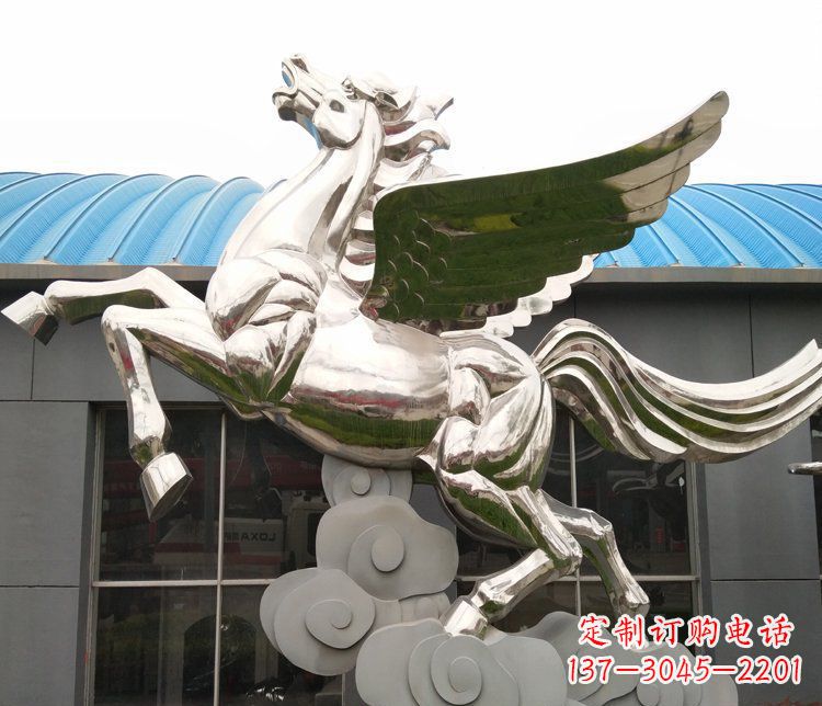 云南不锈钢踏云飞马——给城市带来动感与灵气