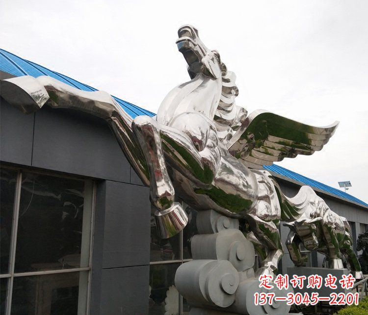 云南不锈钢飞马城市雕塑展现城市精神