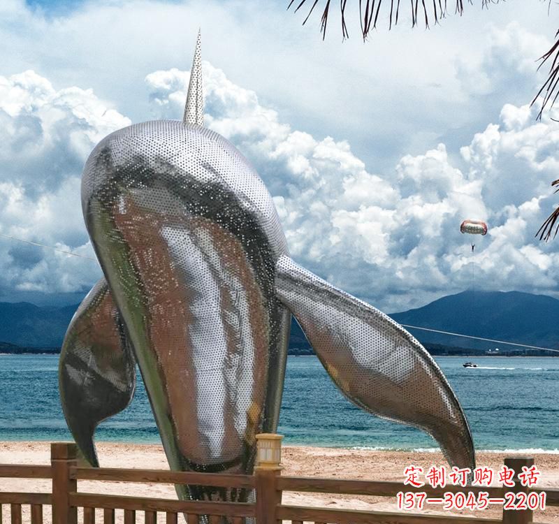 云南不锈钢鲸鱼雕塑精美绝伦