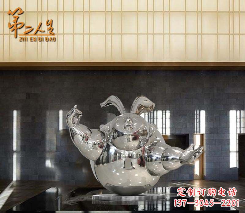云南不锈钢兔子雕塑——精致雕刻的艺术品