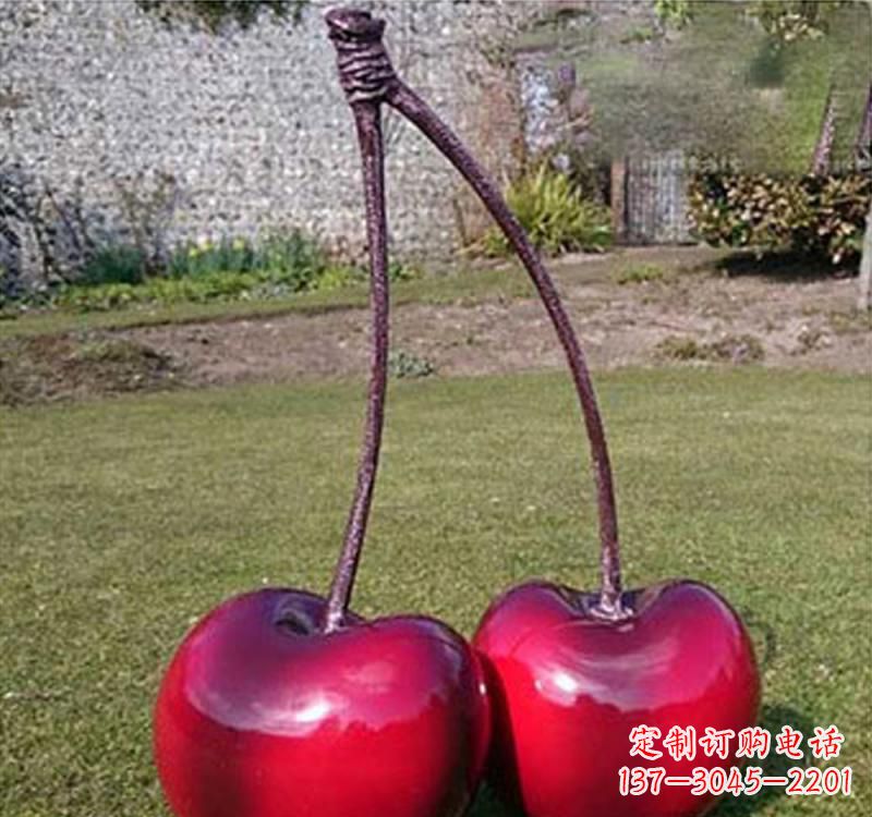 云南不锈钢樱桃雕塑传承美好记忆