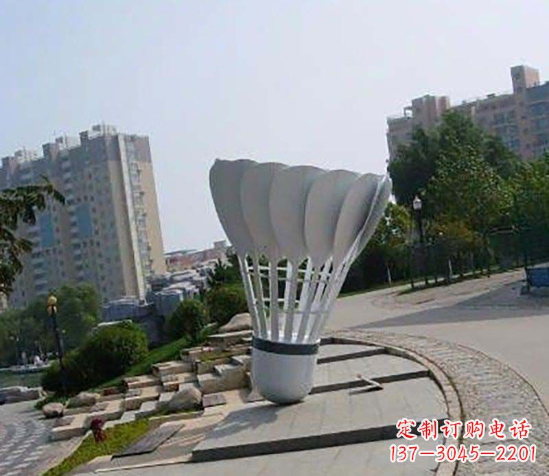 云南不锈钢羽毛球雕塑装点美丽的羽毛球世界