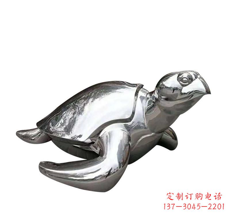 云南不锈钢海龟雕塑象征着长寿和坚强
