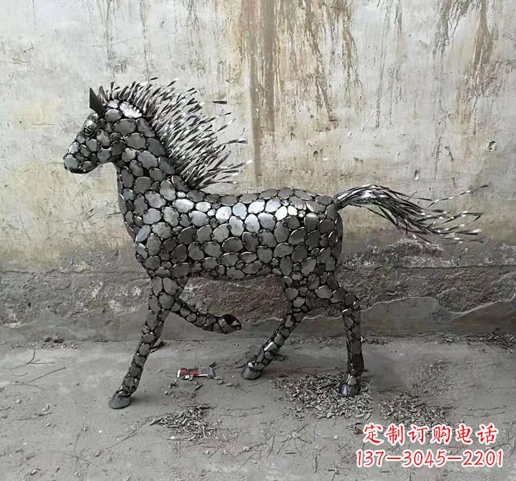 云南不锈钢园林动物马雕塑