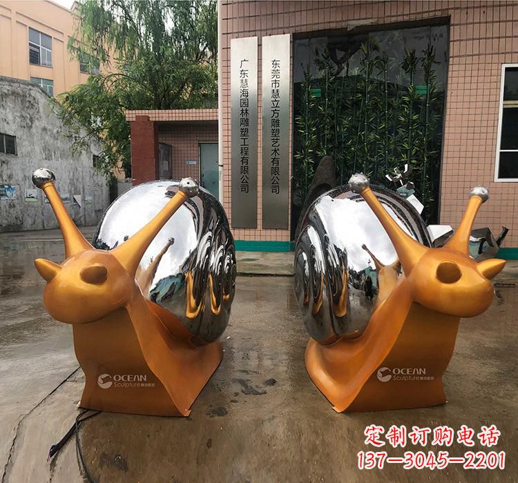 云南不锈钢蜗牛雕塑——精致美观的园林装饰