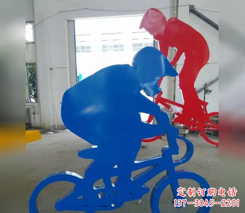 云南不锈钢运动骑·精美自行车雕塑