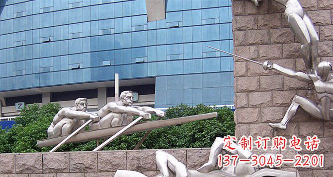 云南不锈钢运动员雕塑——震撼的街头景观