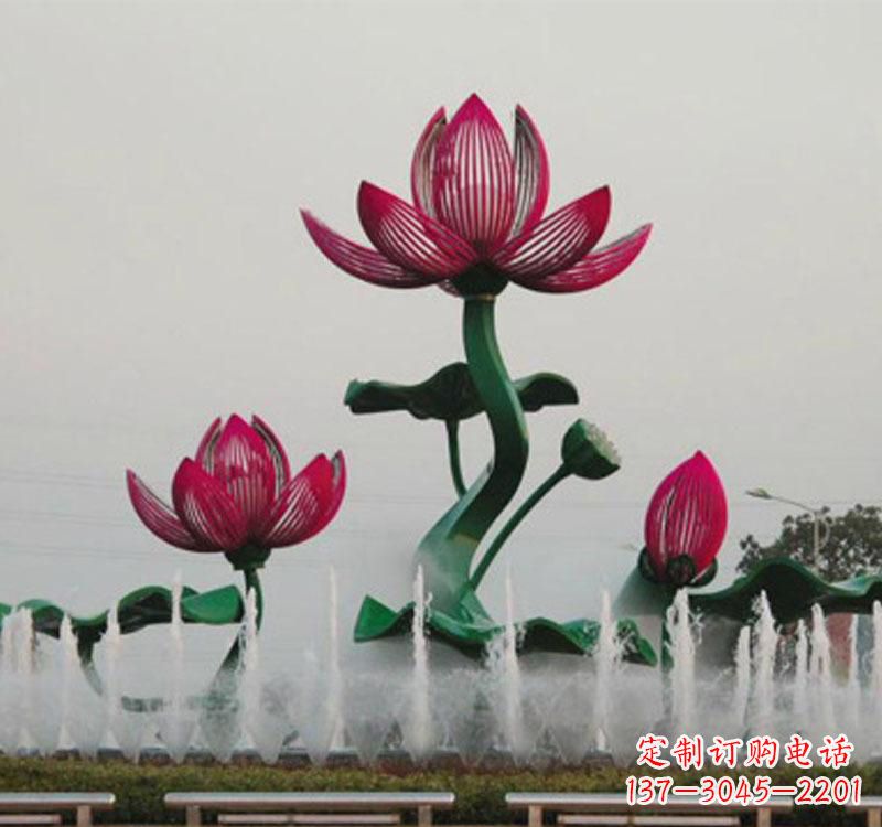 云南不锈钢莲花雕塑