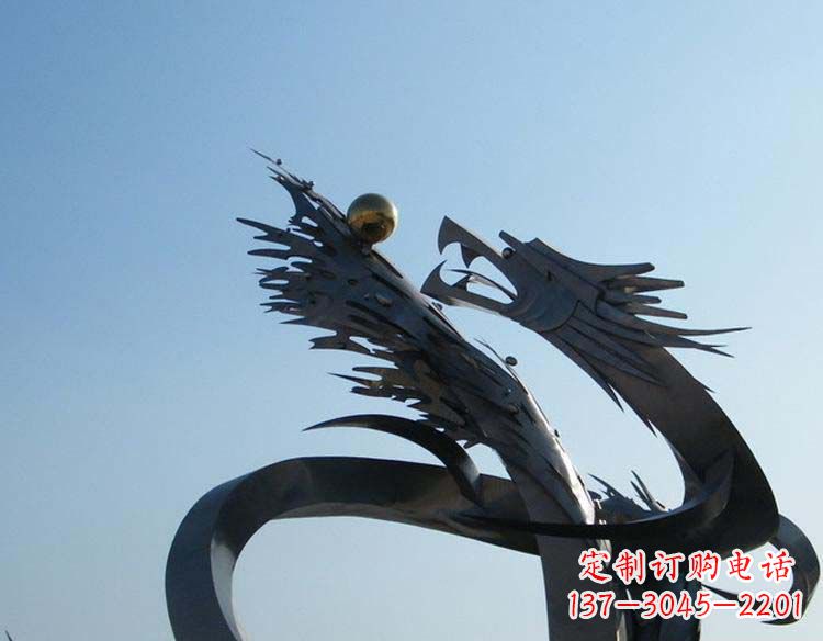 云南不锈钢龙雕塑精细的手工艺品