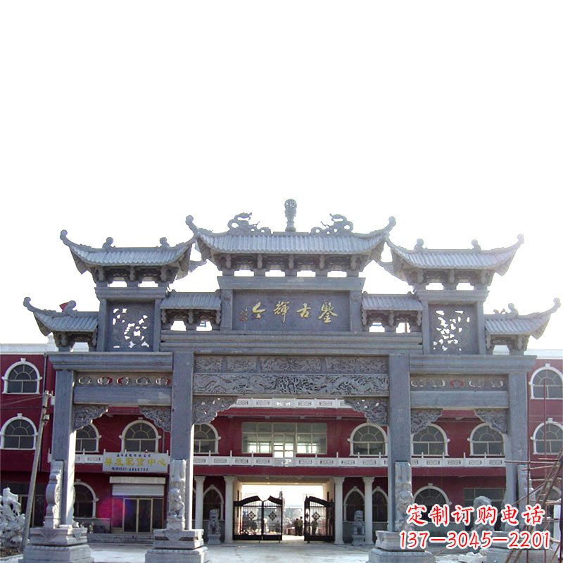 云南石雕牌楼极致精美的城市艺术