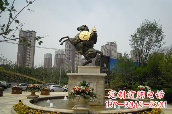 云南铸造城市象征——铜马战士雕塑