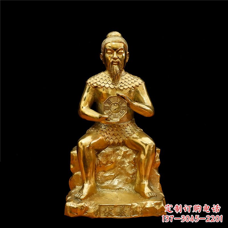 云南纯铜伏羲大帝神像