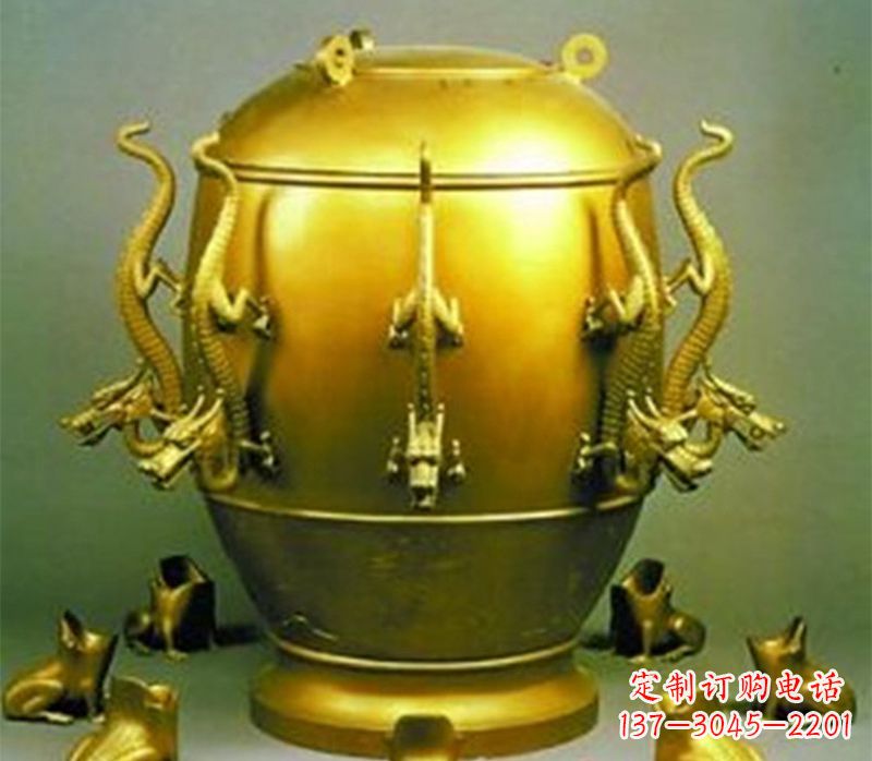 云南纯铜古天文仪器地震仪地动仪铸铜雕塑