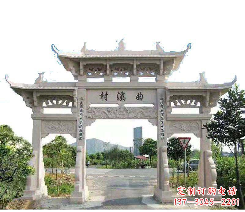 云南精美牌坊雕塑——村庄的艺术瑰宝