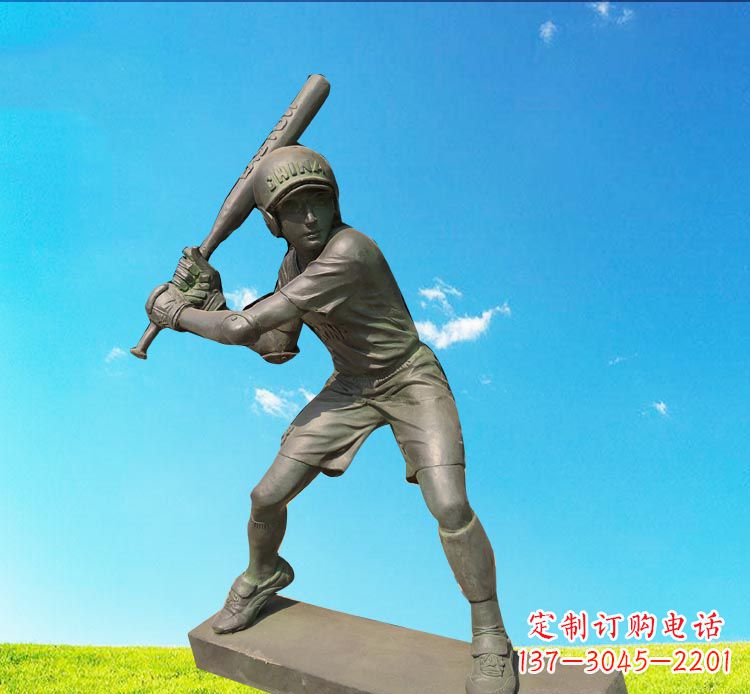 云南棒球雕塑传承美国传统文化