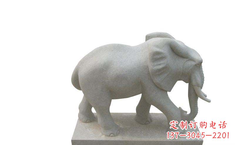 云南大象雕塑大理石大象公园的精美艺术