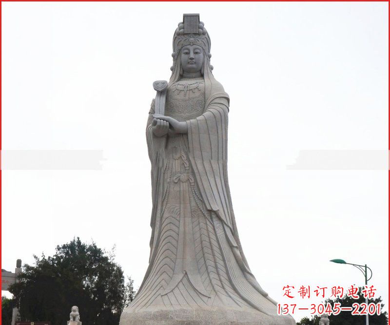 云南大理石大型妈祖神像雕塑
