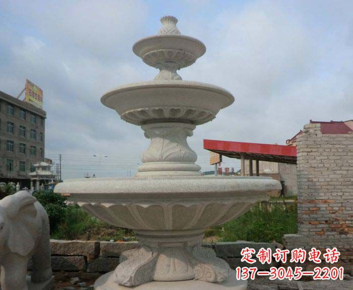 云南喷泉雕塑灵动精致的大理石美