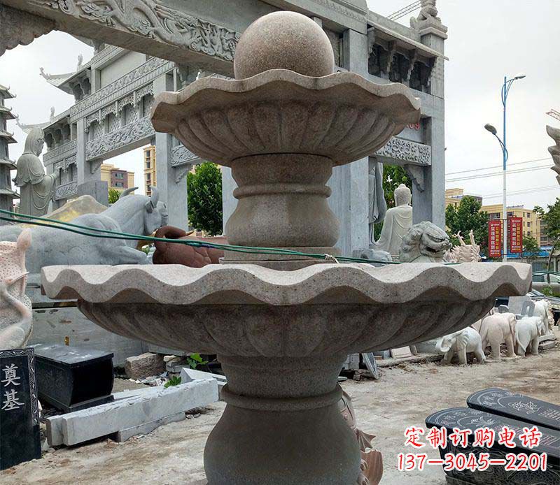 云南大理石多层喷泉石雕