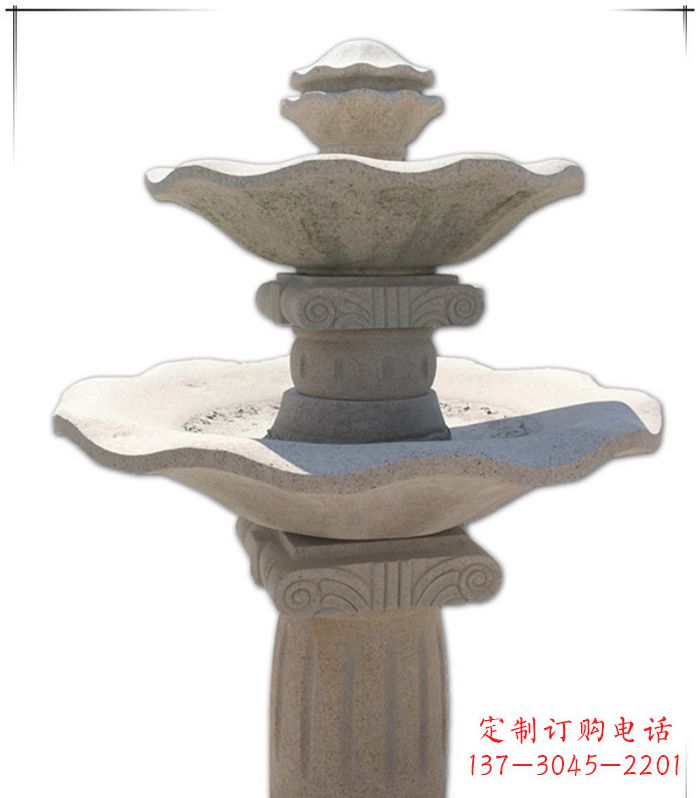 云南大理石多层喷泉石雕精美绝伦的艺术形式
