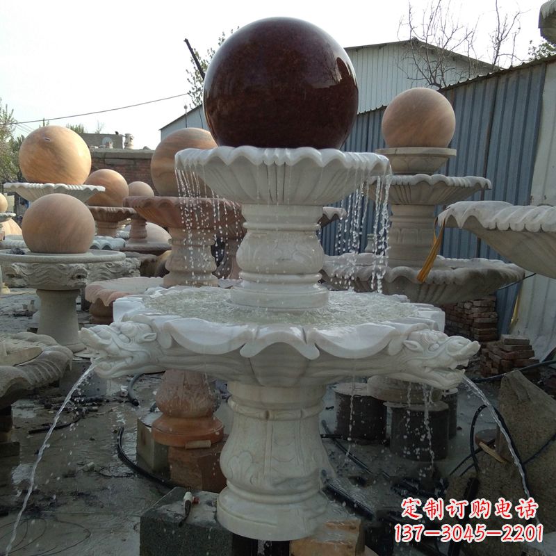 云南大理石风水球雕塑传统文化的艺术精髓