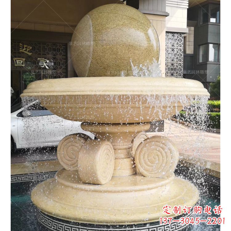 云南大理石风水球雕塑传承古老文化的象征
