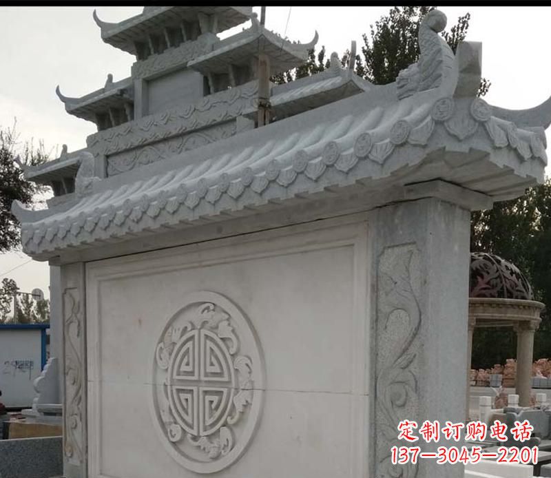 云南精美大理石影壁雕塑