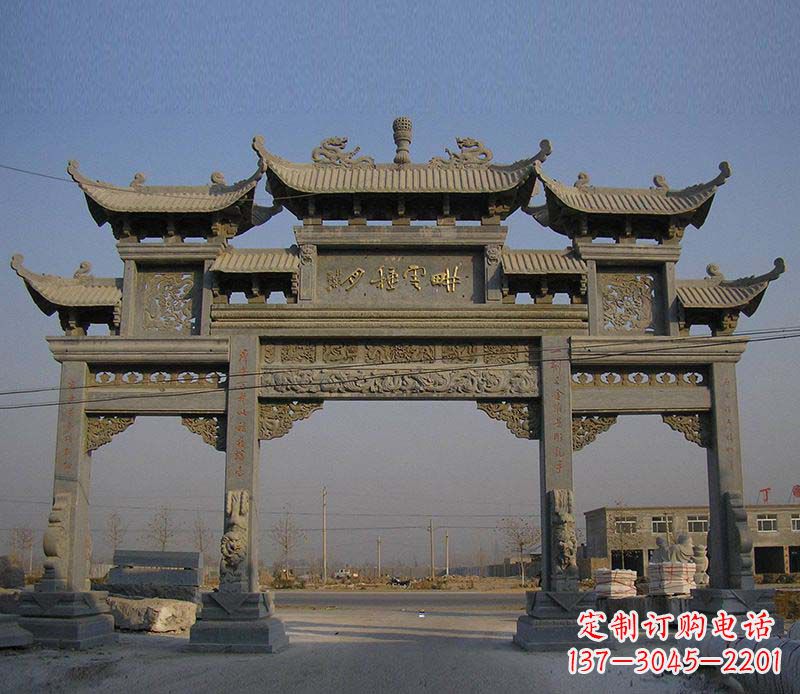 云南大理石牌楼雕塑定制