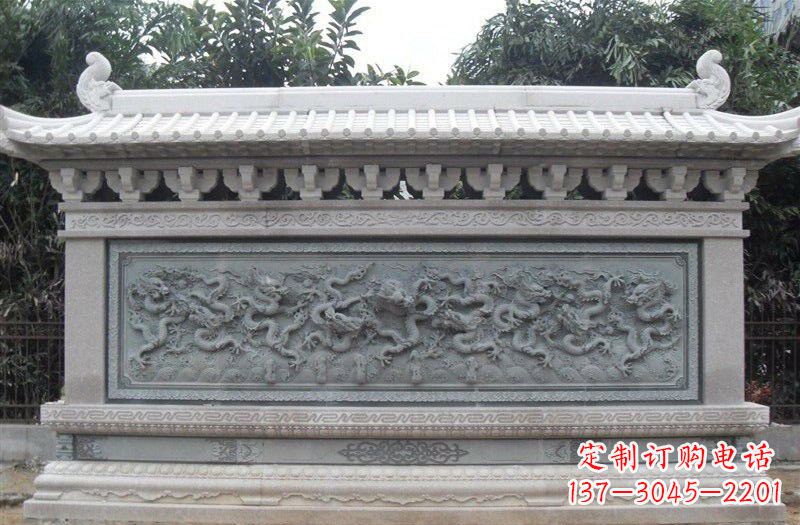 云南大理石九龙壁雕塑