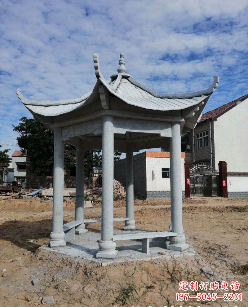 云南典雅大理石凉亭雕塑