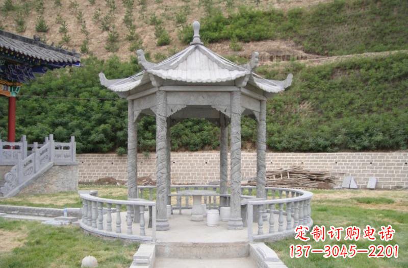 云南精美大理石凉亭雕塑