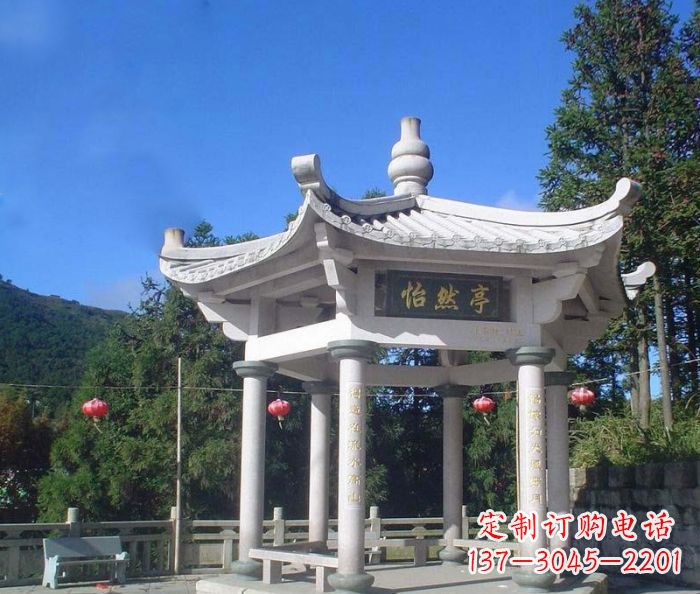 云南精美大理石凉亭雕塑