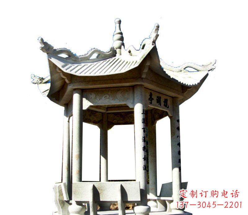 云南大理石凉亭石雕,历史韵味浓郁