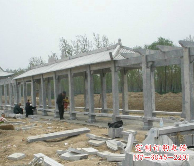 云南精美大理石凉亭雕塑