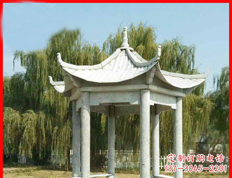 云南精美大理石凉亭雕塑